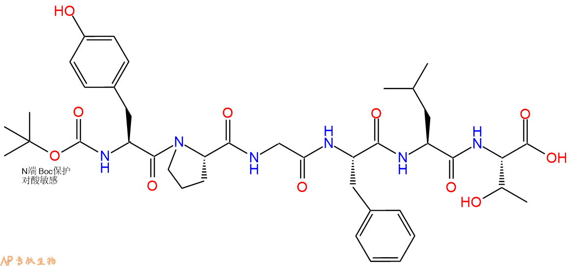 专肽生物产品六肽Boc-Tyr-Pro-Gly-Phe-Leu-Thr141261-96-3
