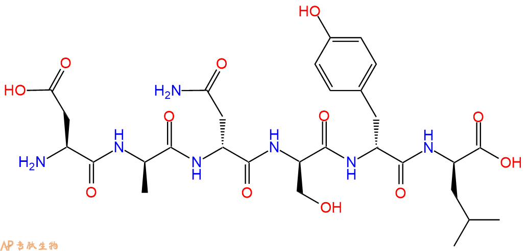专肽生物产品六肽Asp-DAla-DAsn-DSer-DTyr-DLeu