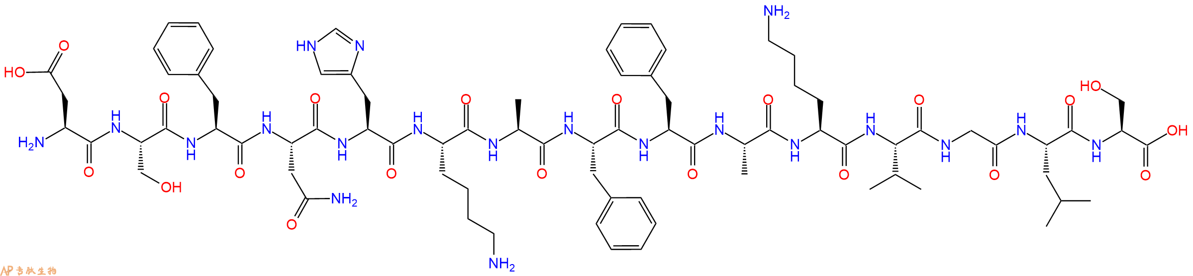 专肽生物产品十五肽DSFNHKAFFAKVGLS