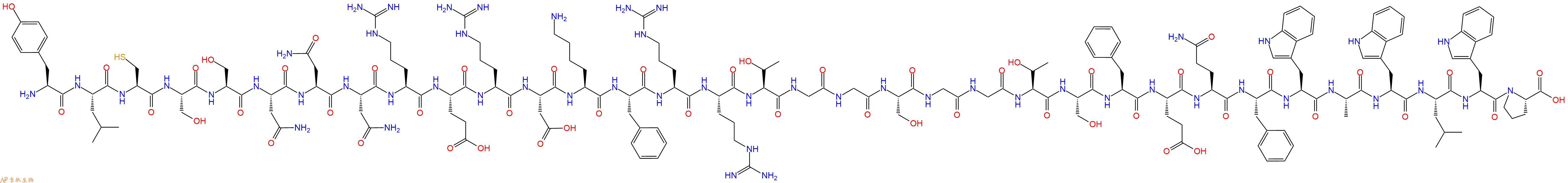 专肽生物产品Tyr-Leu-Cys-Ser-Ser-Asn-Asn-Asn-Arg-Glu-Arg-Asp-Ly