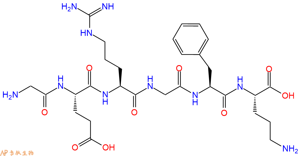 专肽生物产品六肽Gly-Glu-Arg-Gly-Phe-Orn