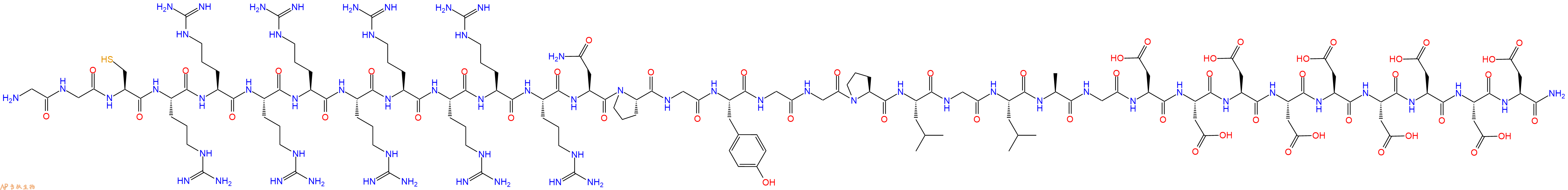 专肽生物产品Gly-Gly-Cys-Arg-Arg-Arg-Arg-Arg-Arg-Arg-Arg-Ar