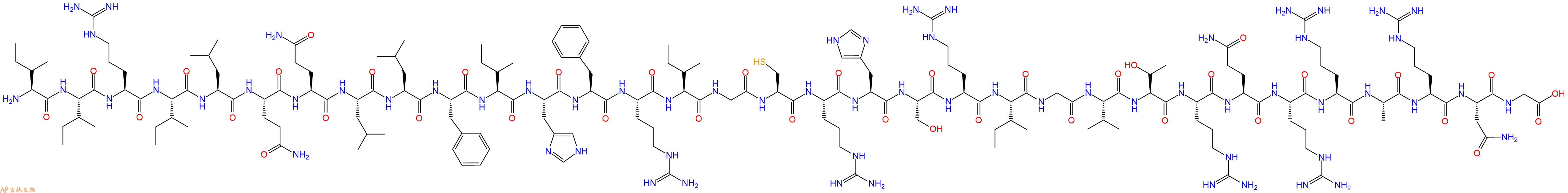专肽生物产品Ile-Ile-Arg-Ile-Leu-Gln-Gln-Leu-Leu-Phe-Ile-His-Ph
