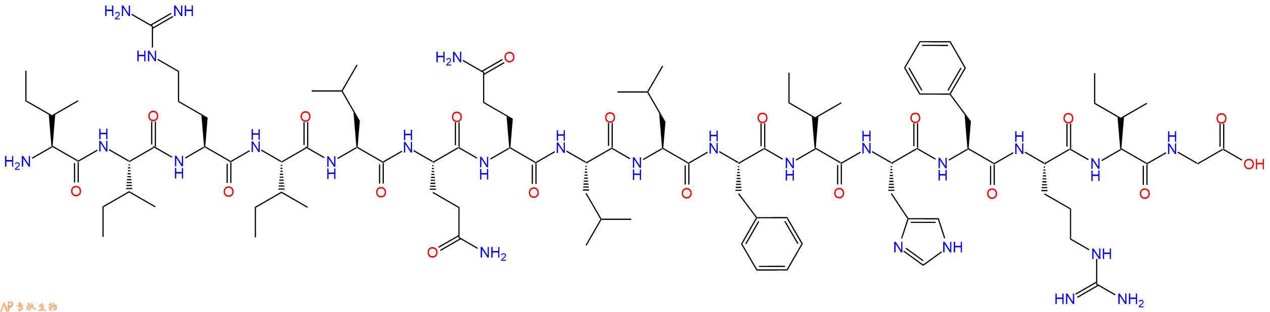 专肽生物产品十六肽IIRILQQLLFIHFRIG