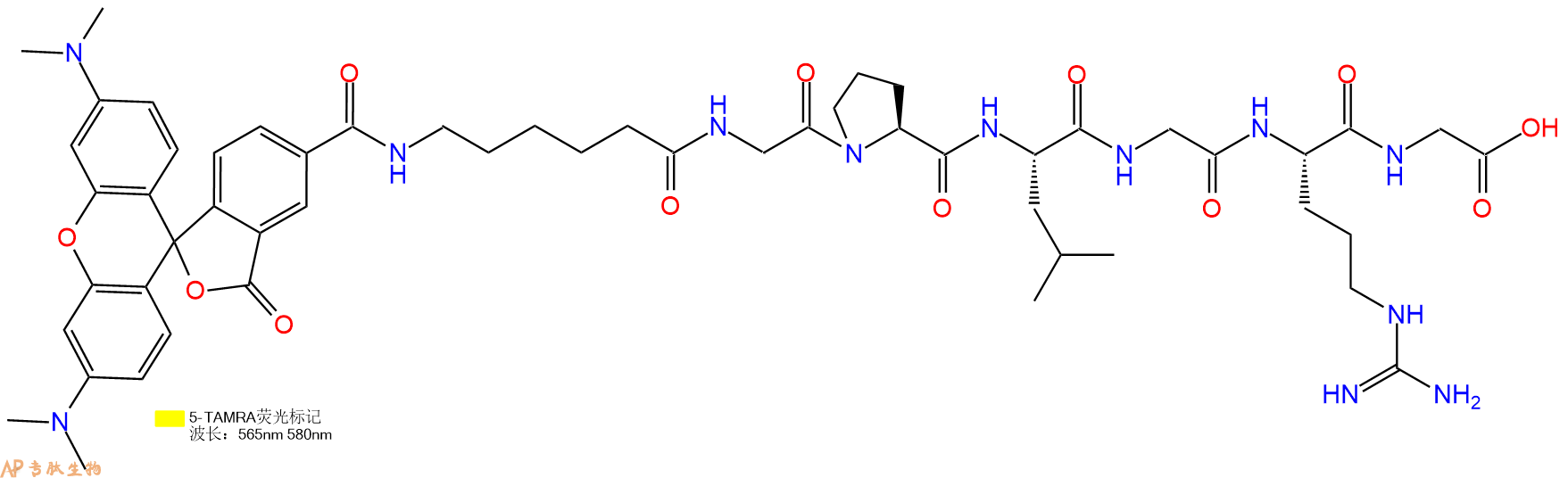 专肽生物产品七肽Tamra-Acp-GPLGRG