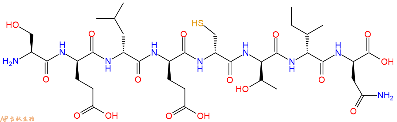 专肽生物产品八肽S-DGlu-DLeu-DGlu-DCys-DThr-DIle-DAsn