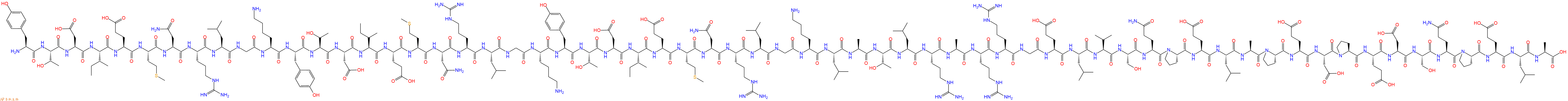 专肽生物产品Tyr-Thr-Asp-Ile-Glu-Met-Asn-Arg-Leu-Gly-Lys-Tyr-Th