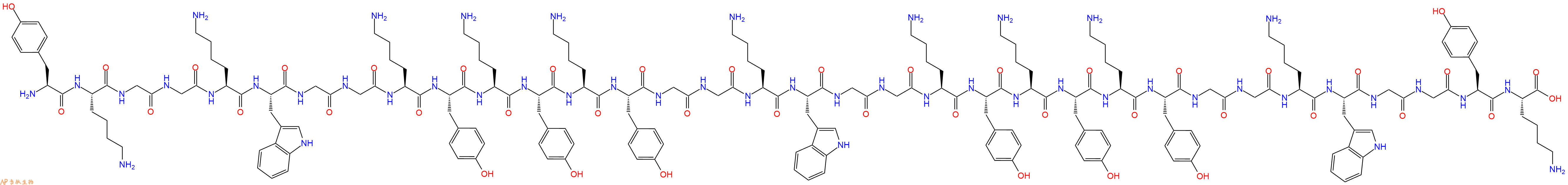 专肽生物产品Tyr-Lys-Gly-Gly-Lys-Trp-Gly-Gly-Lys-Tyr-Lys-Tyr-Ly