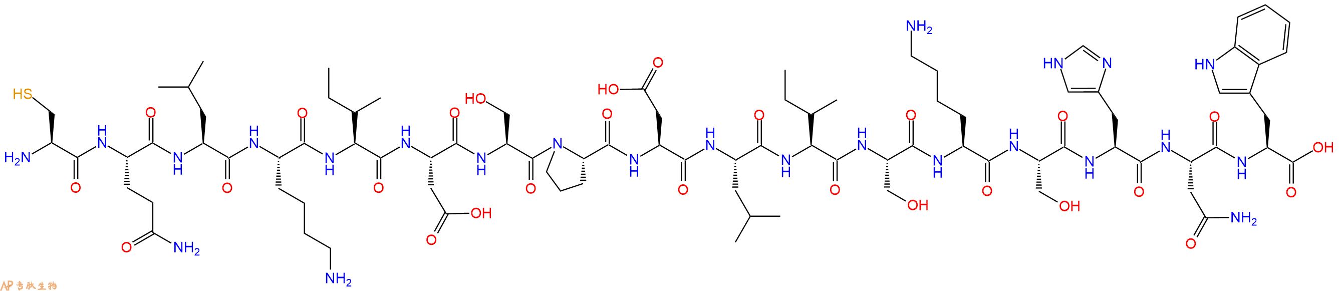 专肽生物产品十七肽CQLKIDSPDLISKSHNW