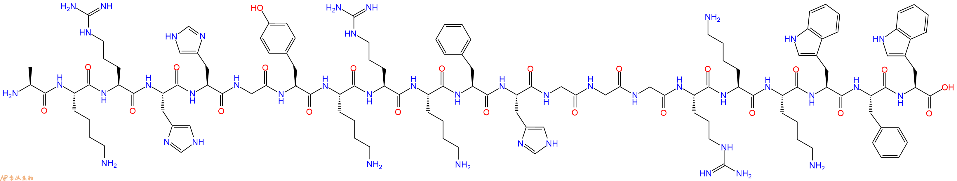 专肽生物产品二十一肽AKRHHGYKRKFHGGGRKKWFW
