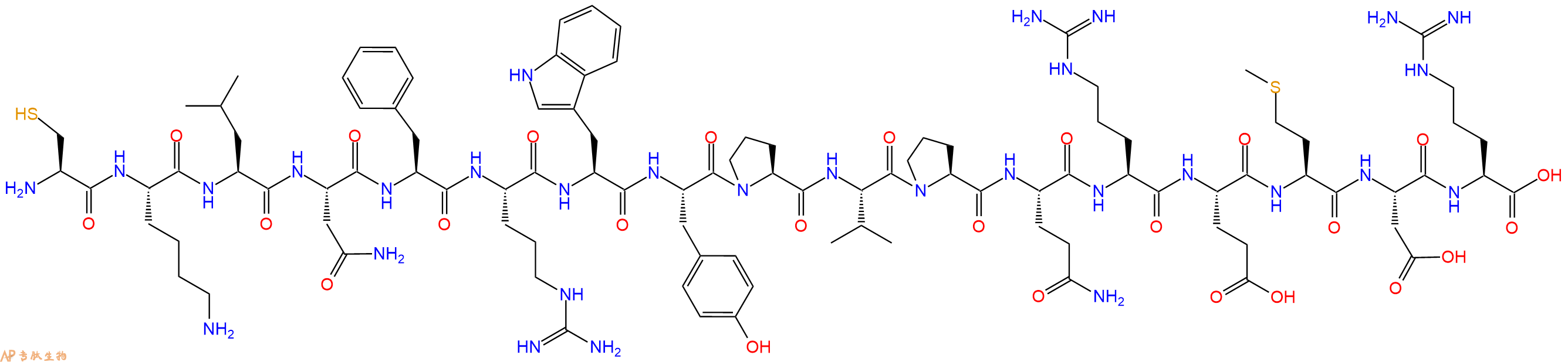 专肽生物产品十七肽CKLNFRWYPVPQREMDR