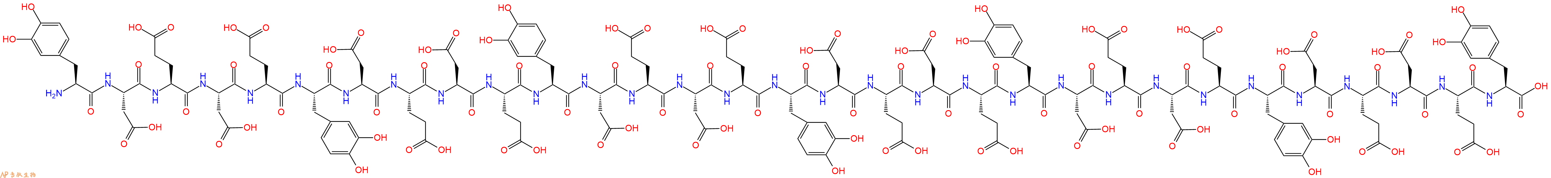 专肽生物产品DOPA-Asp-Glu-Asp-Glu-DOPA-Asp-Glu-Asp-Glu-DOPA-Asp