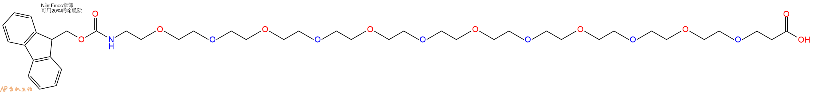 专肽生物产品Fmoc-PEG12-propionic acid、Fmoc-NH-PEG12-CH2CH2COOH756526-01-9