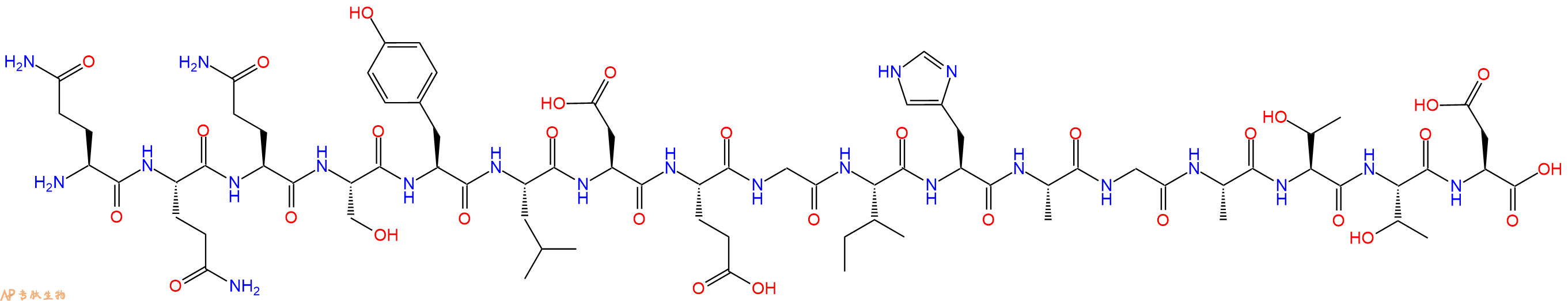 专肽生物产品十七肽QQQSYLDEGIHAGATTD