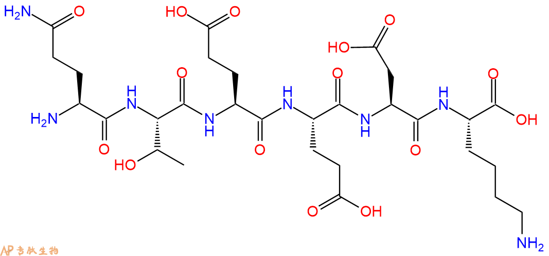 专肽生物产品六肽Gln-Thr-Glu-Glu-Asp-Lys