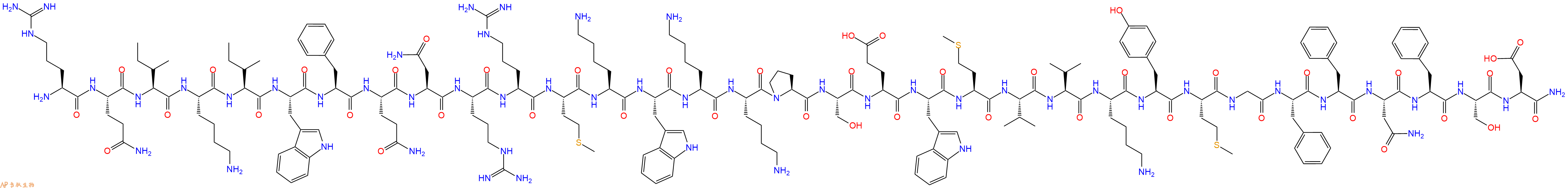 专肽生物产品Arg-Gln-Ile-Lys-Ile-Trp-Phe-Gln-Asn-Arg-Arg-Me