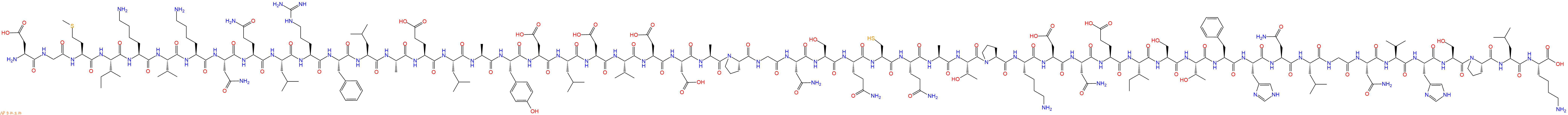 专肽生物产品Asp-Gly-Met-Ile-Lys-Val-Lys-Asn-Gln-Leu-Arg-Ph