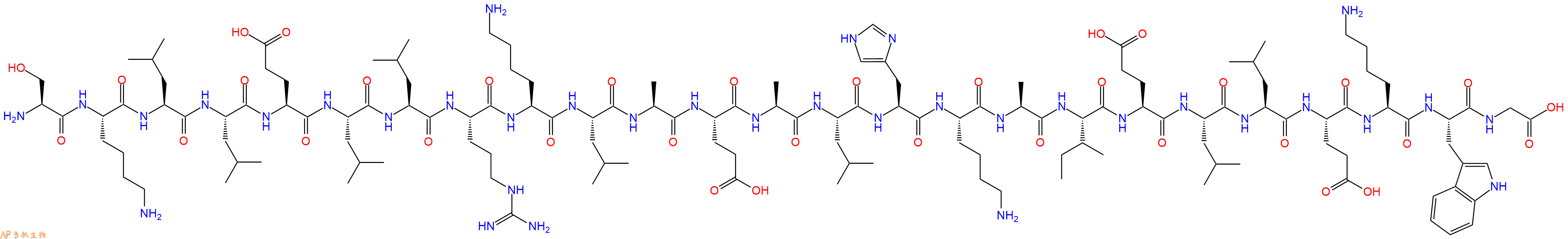 专肽生物产品二十五肽SKLLELLRKLAEALHKAIELLEKWG