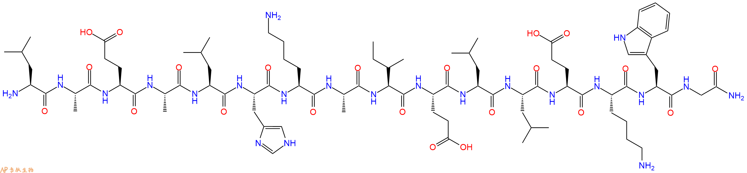 专肽生物产品十六肽LAEALHKAIELLEKWG-NH2