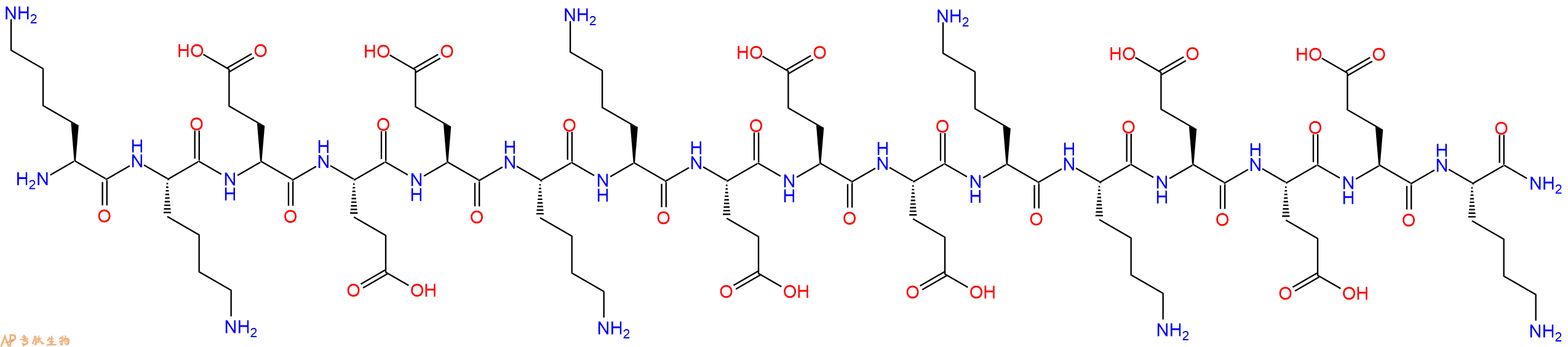 专肽生物产品十六肽KKEEEKKEEEKKEEEK-NH2