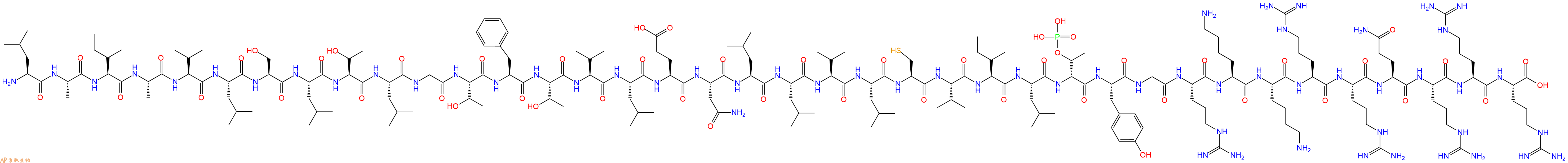 专肽生物产品Leu-Ala-Ile-Ala-Val-Leu-Ser-Leu-Thr-Leu-Gly-Th