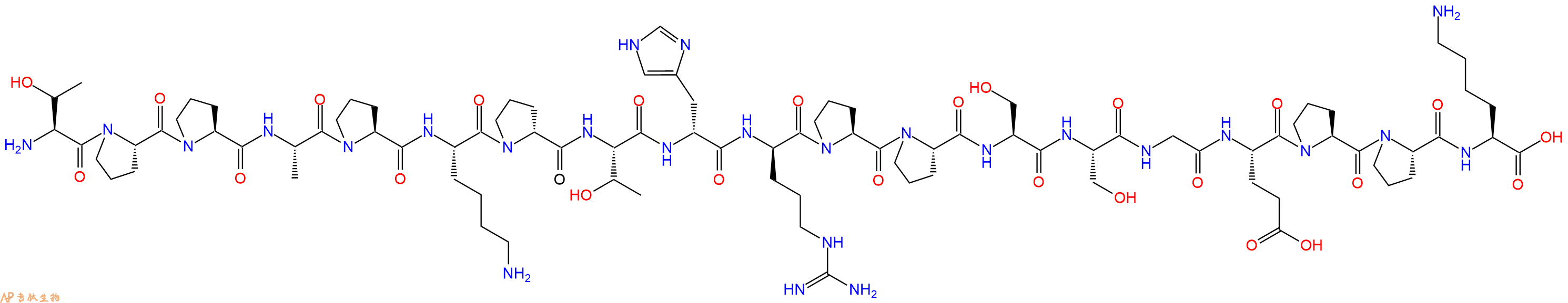 专肽生物产品十九肽TPPAPK-DPro-T-DHis-DArg-PPSSGEPPK