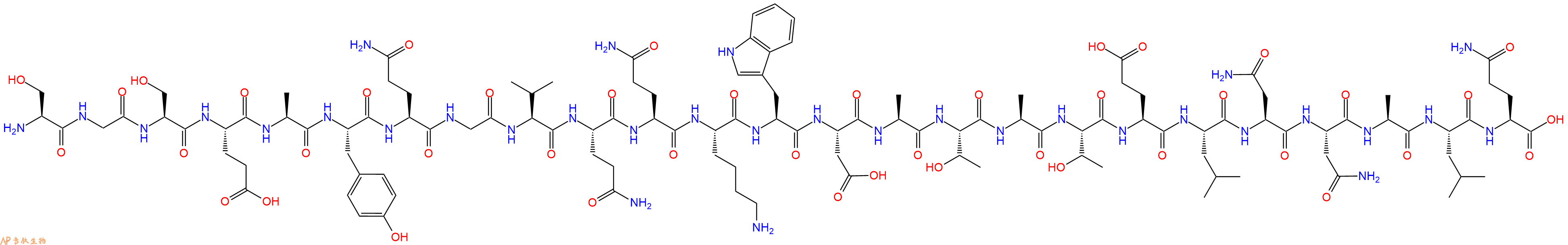 专肽生物产品二十五肽SGSEAYQGVQQKWDATATELNNALQ