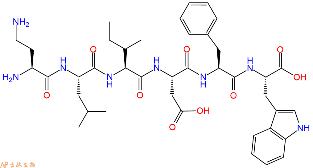 专肽生物产品六肽Dab-Leu-Ile-Asp-Phe-Trp