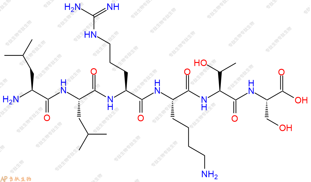 专肽生物产品六肽Leu-Leu-Arg-Lys-Thr-Ser