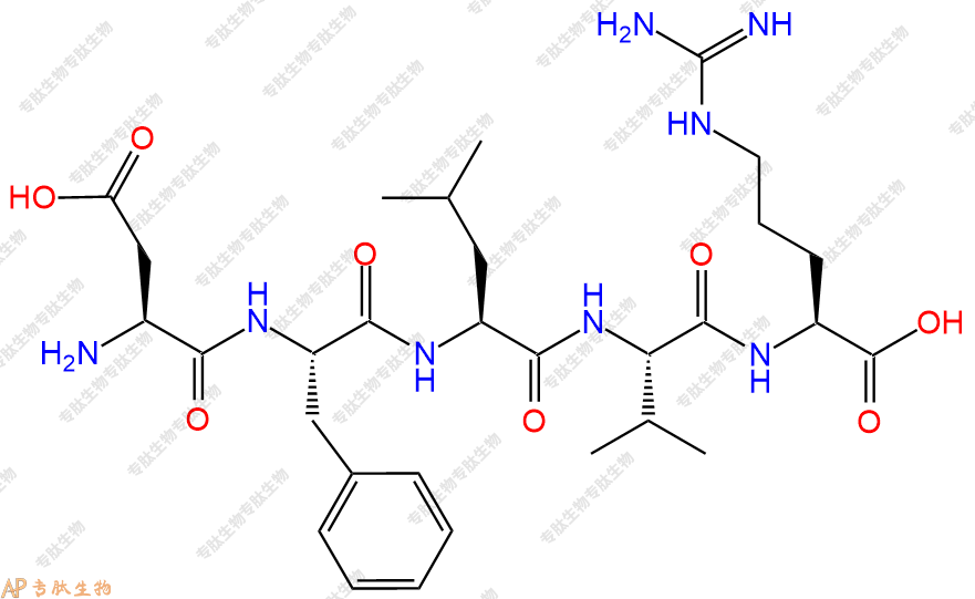 专肽生物产品五肽Asp-Phe-Leu-Val-Arg