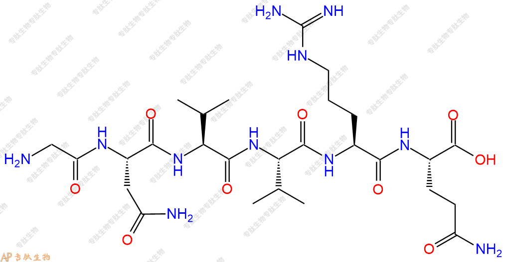 专肽生物产品六肽Gly-Asn-Val-Val-Arg-Gln