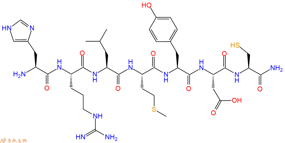 专肽生物产品七肽HRLMYDC-NH2