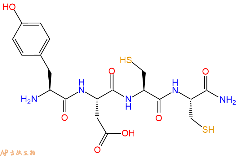 专肽生物产品四肽Tyr-Asp-Cys-Cys-NH2