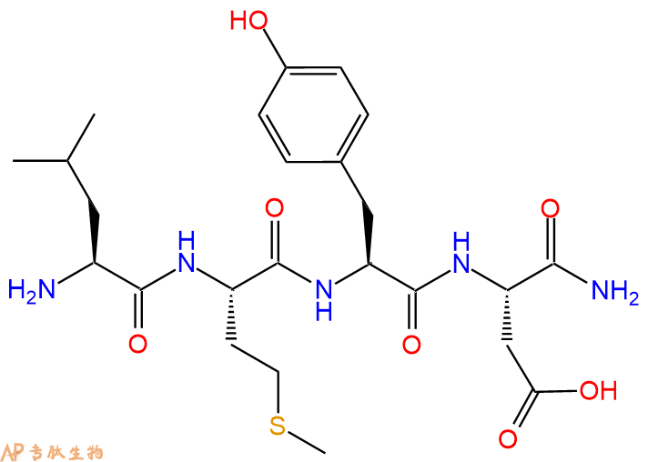 专肽生物产品四肽Leu-Met-Tyr-Asp-NH2