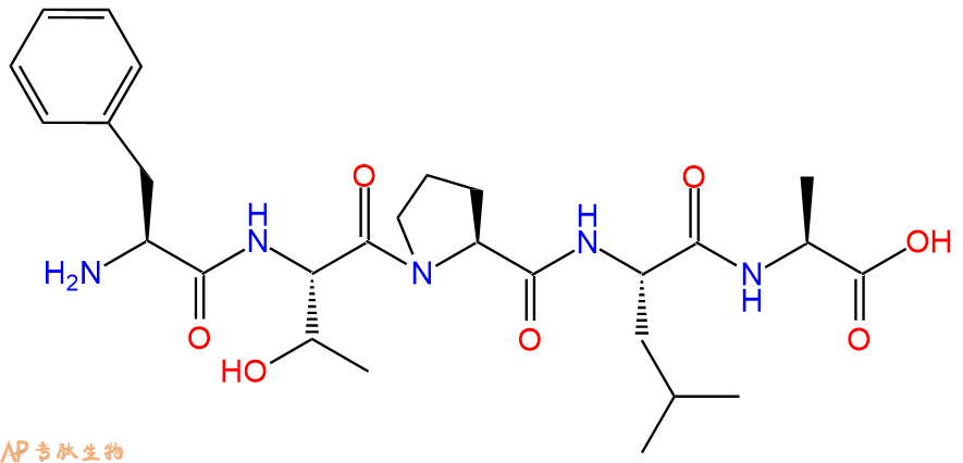 专肽生物产品五肽Phe-Thr-Pro-Leu-Ala