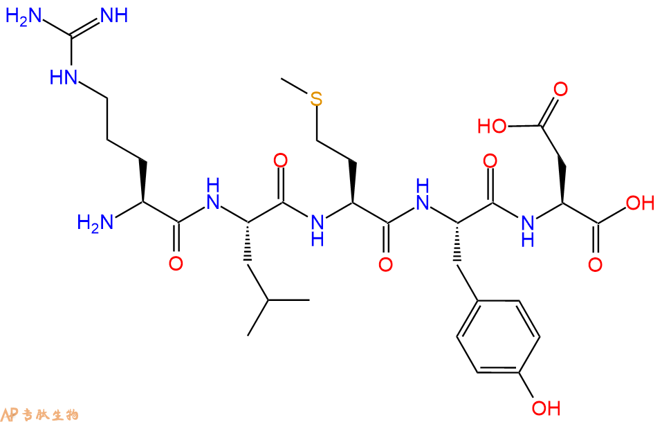 专肽生物产品五肽Arg-Leu-Met-Tyr-Asp