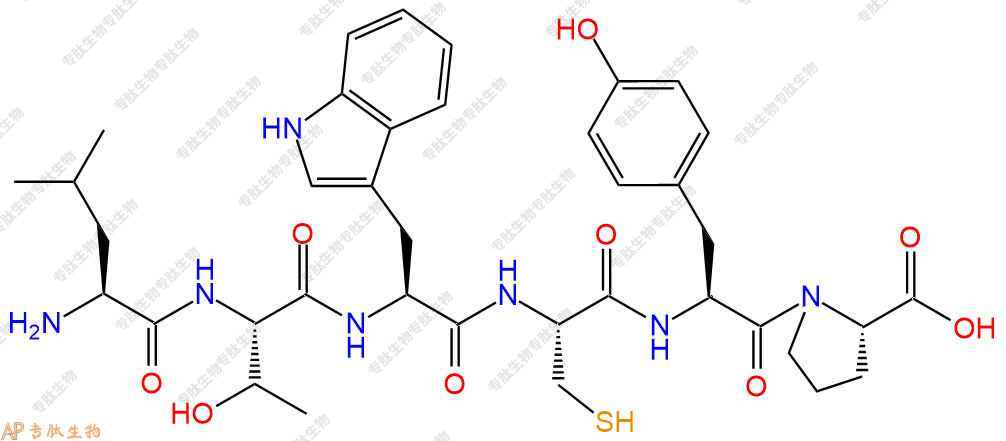 专肽生物产品六肽Leu-Thr-Trp-Cys-Tyr-Pro