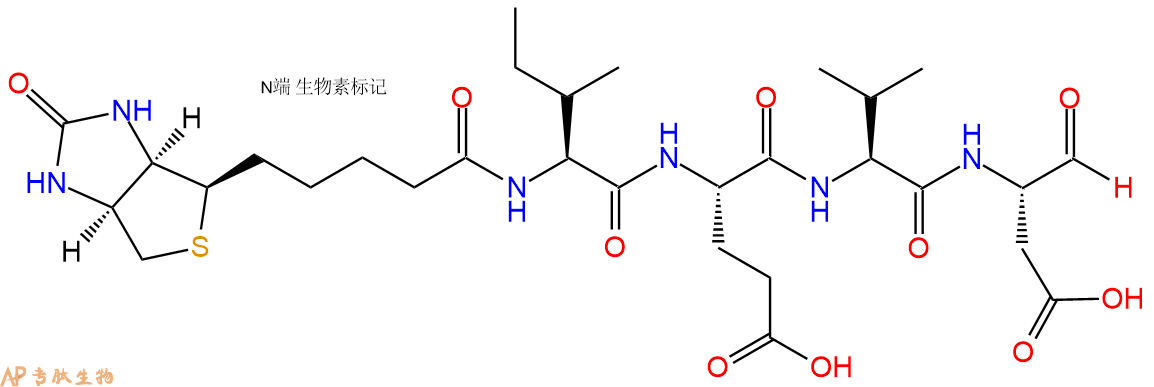 专肽生物产品四肽Biotin-Ile-Glu-Val-Asp-醛基化