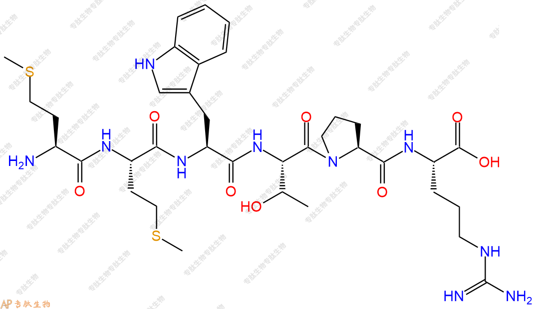 专肽生物产品六肽Met-Met-Trp-Thr-Pro-Arg