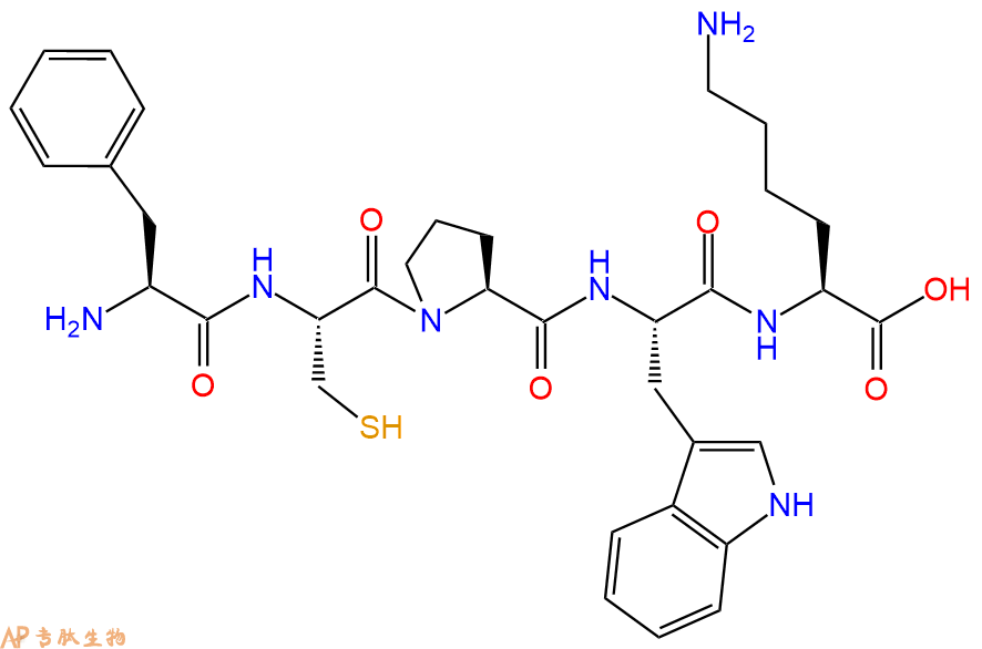 专肽生物产品五肽Phe-Cys-Pro-Trp-Lys