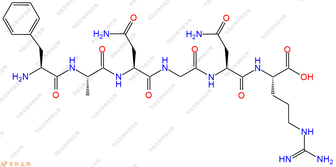 专肽生物产品六肽Phe-Ala-Asn-Gly-Asn-Arg
