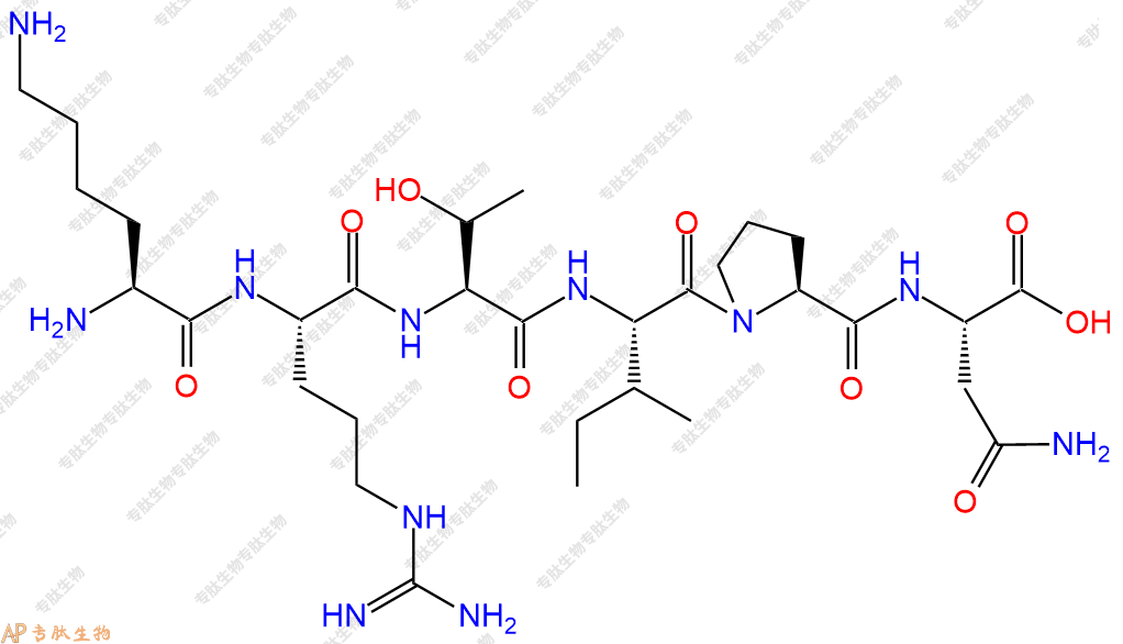 专肽生物产品六肽Lys-Arg-Thr-Ile-Pro-Asn