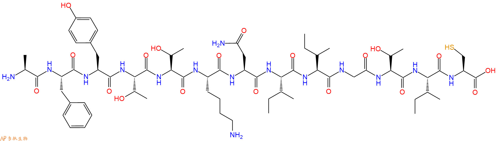 专肽生物产品Ala-Phe-Tyr-Thr-Thr-Lys-Asn-Ile-Ile-Gly-Thr-Ile-Cy
