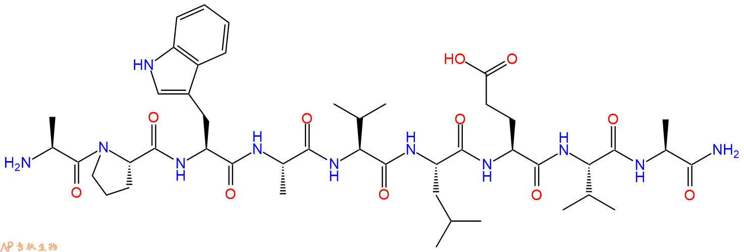 专肽生物产品Ala-Pro-Trp-Ala-Val-Leu-Glu-Val-Ala-NH2