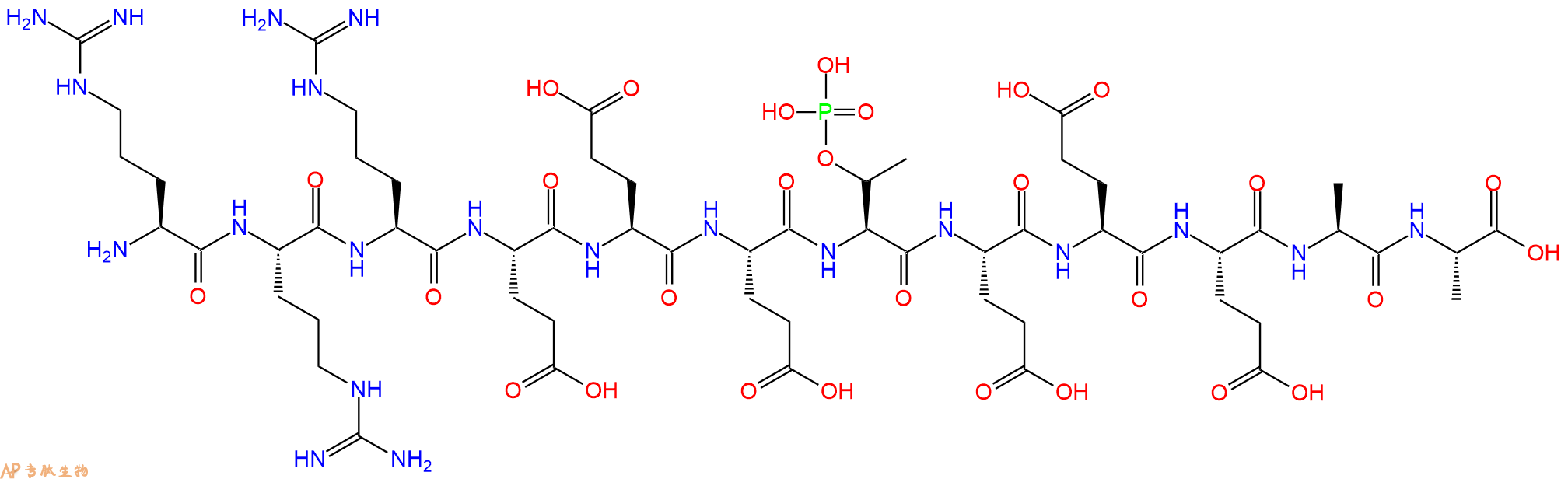 专肽生物产品Arg-Arg-Arg-Glu-Glu-Glu-pThr-Glu-Glu-Glu-Ala-Ala