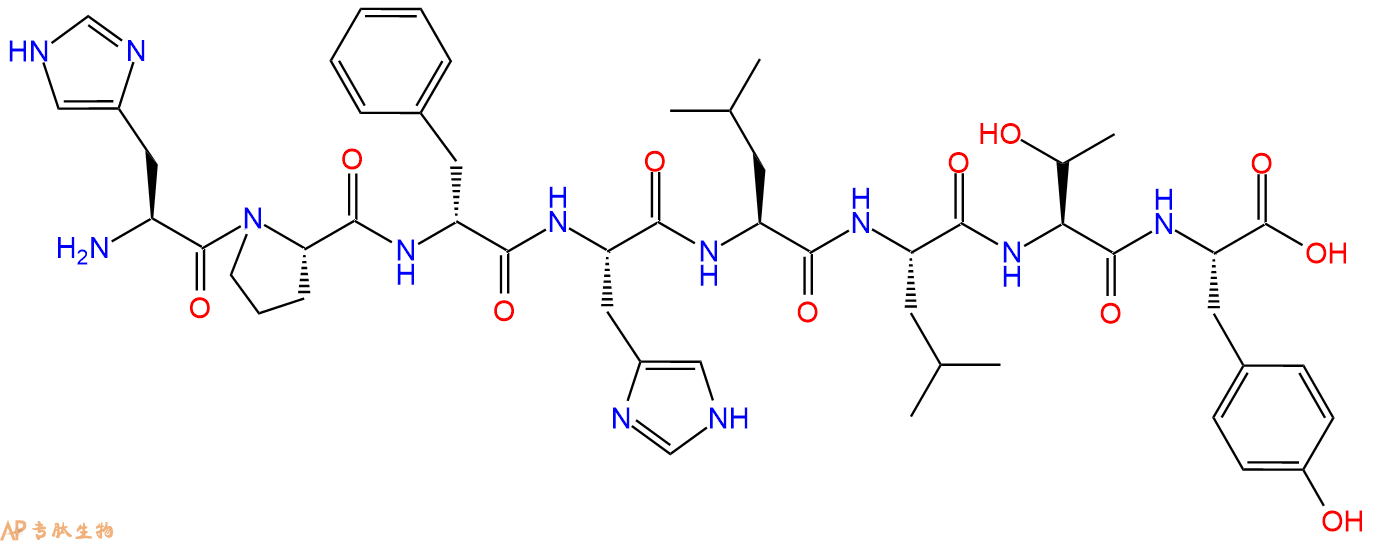 专肽生物产品his-Pro-DPhe-His-Leu-Leu-Thr-Tyr