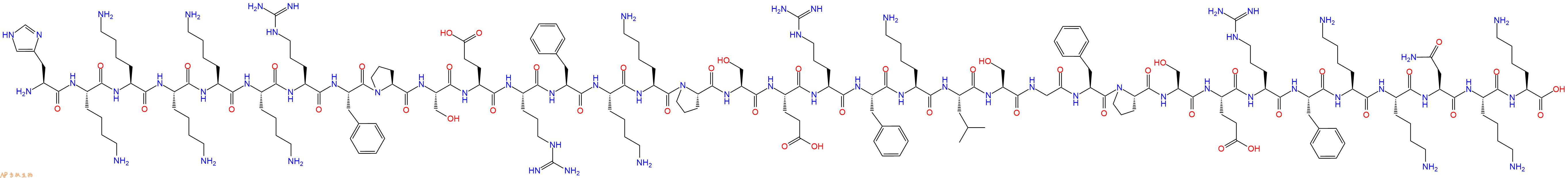 专肽生物产品H-Lys-Lys-Lys-Lys-Lys-Arg-Phe-PSER-Phe-Lys-Lys-PSE