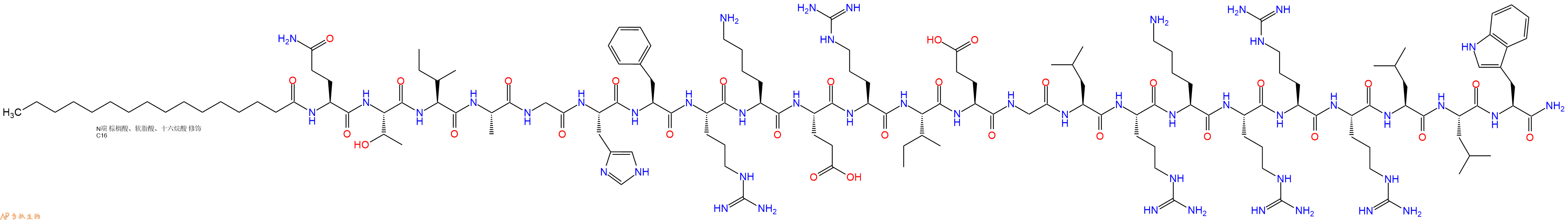 专肽生物产品PAL-Gln-Thr-Ile-Ala-Gly-His-Phe-Arg-Lys-Glu-Arg-Il