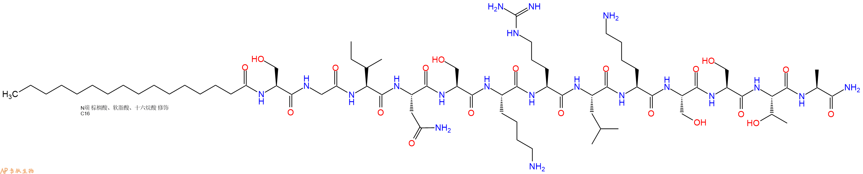 专肽生物产品PAL-Ser-Gly-Ile-Asn-Ser-Lys-Arg-Leu-Lys-Ser-Ser-Th