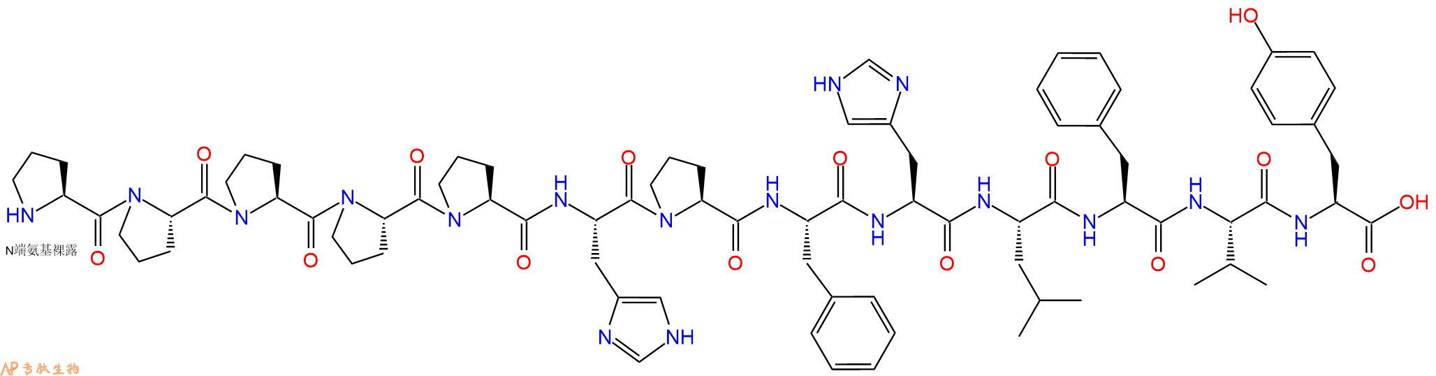 专肽生物产品pro-Pro-Pro-Pro-Pro-His-Pro-Phe-His-Leu-Phe-Val-Ty